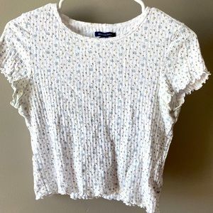 American Eagle floral baby tee